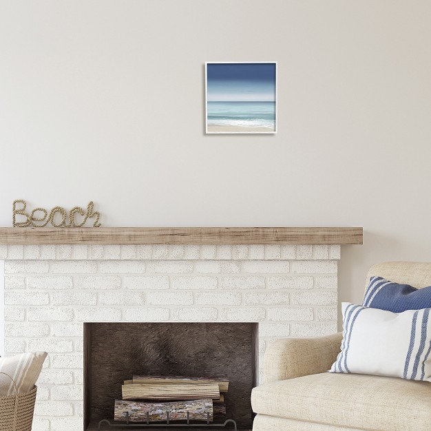 Stupell Industries Blue Coastal Gradient Sky Framed Giclee Art