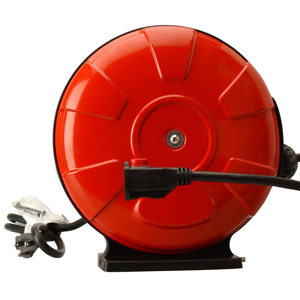 Southwire 30 ft. 143 SJTW Retractable Cord Reel with Locking Plug 48004