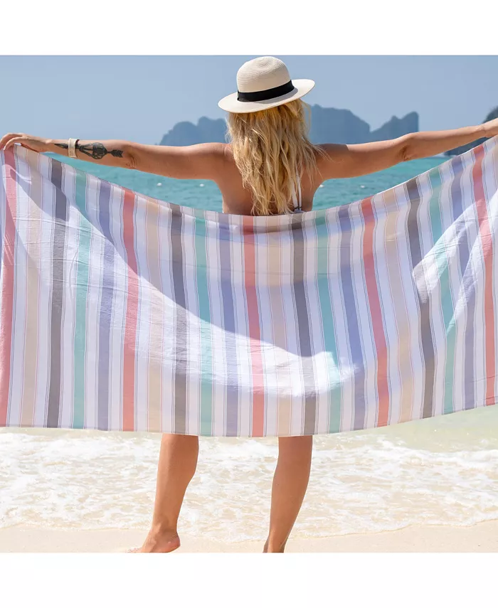 Arkwright Home Sandfree Turkish Beach Towel - Pattern Options - Oversized 35x75 in.