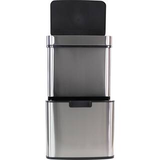 Hanover 16.4 Gal. Stainless Steel Metal Household Trash Can with Sensor Lid HTRASH62L-1