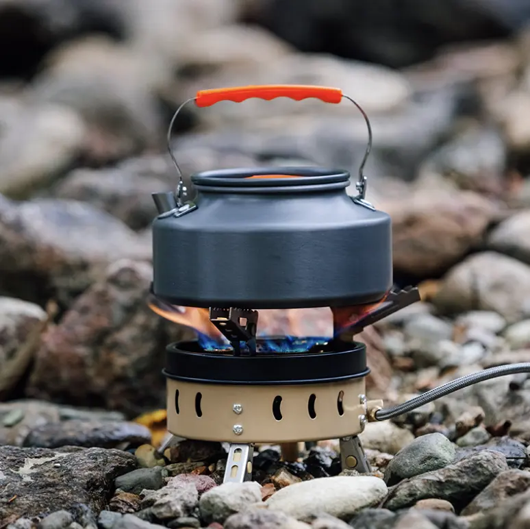 New Outdoor Amazon Hot Sale Portable 5 Heads Wind Resistance 11000W Camping Backpacking Stove With EVA bag