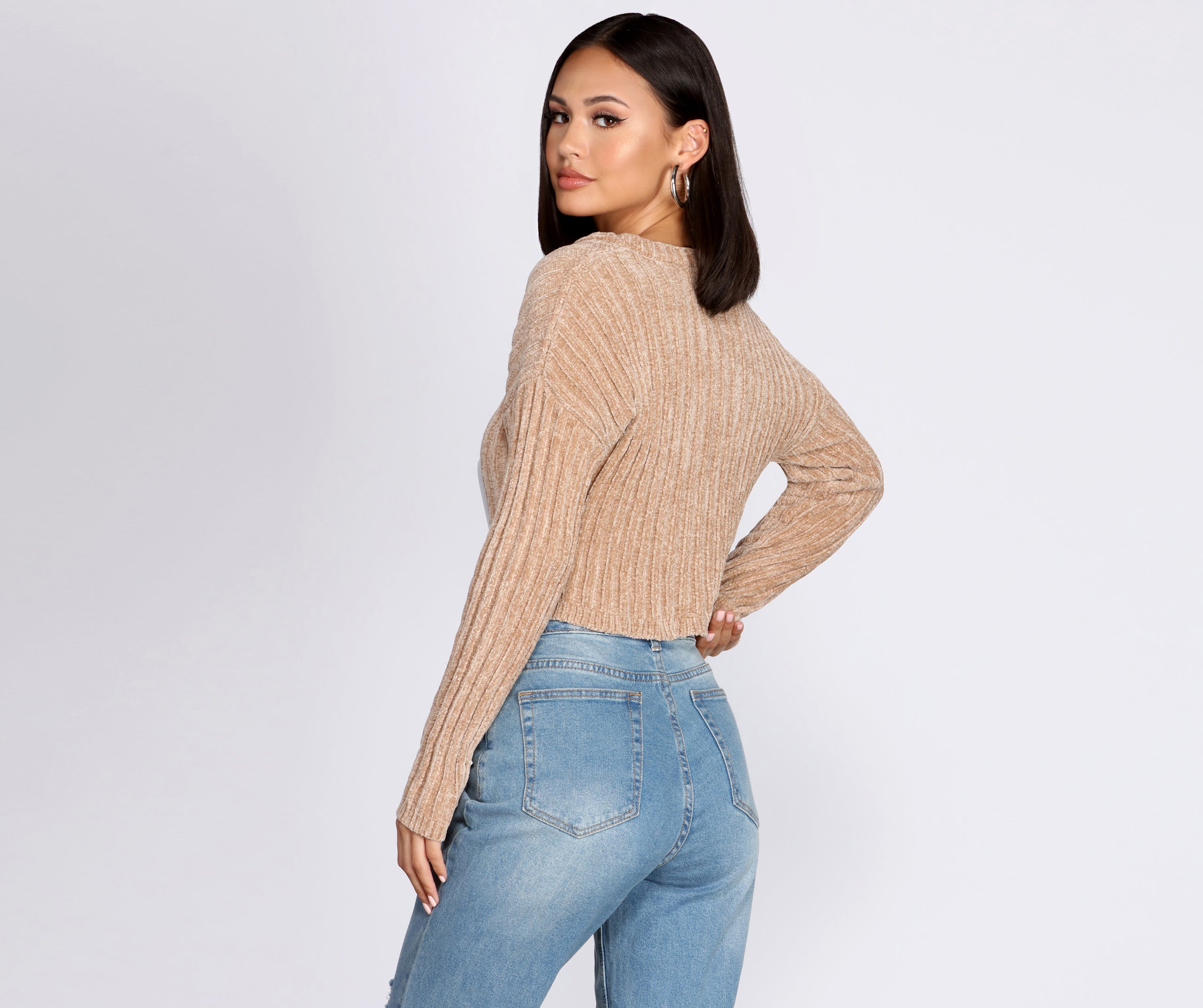 Cozy Chenille V-Neck Sweater