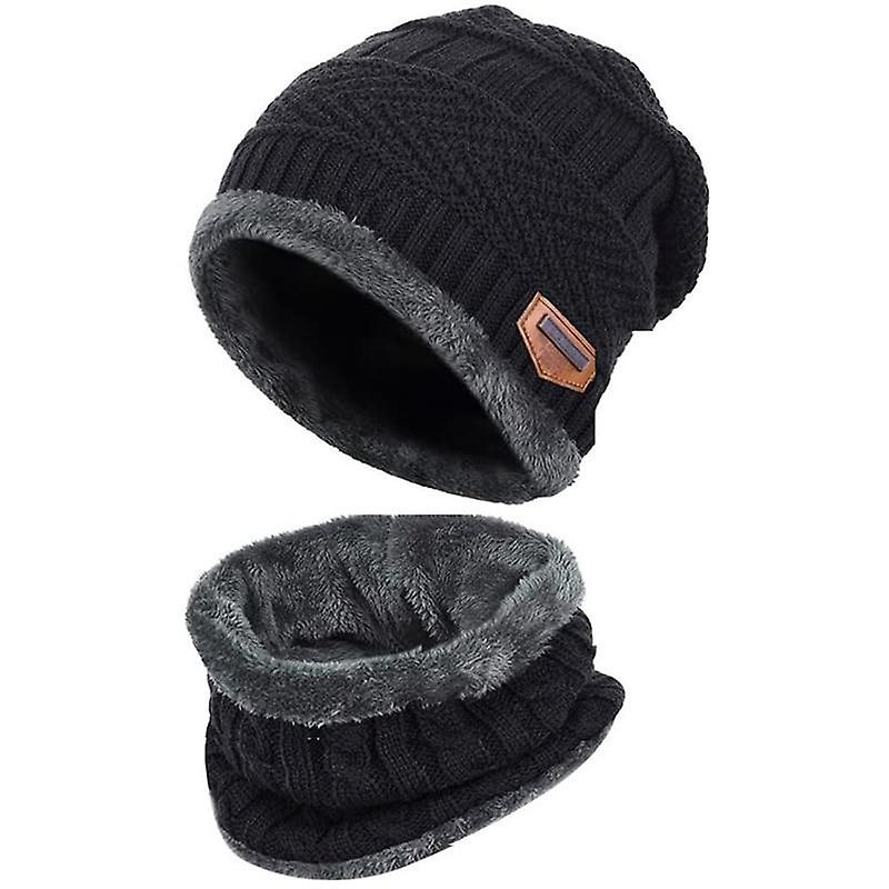 Winter Warm Beanie Hat Scarf Gloves Set