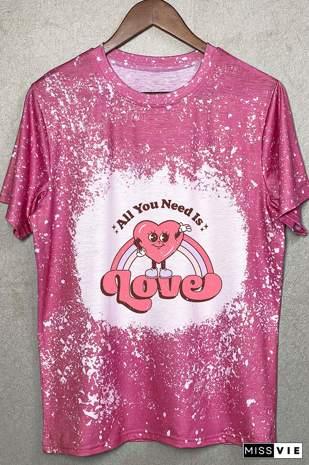 All You Need is Love Valentines Graphic Tee Wholesale