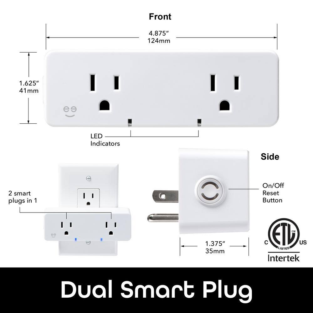 Geeni Switch Duo 2-Outlet Smart Plug GN-WW133-199