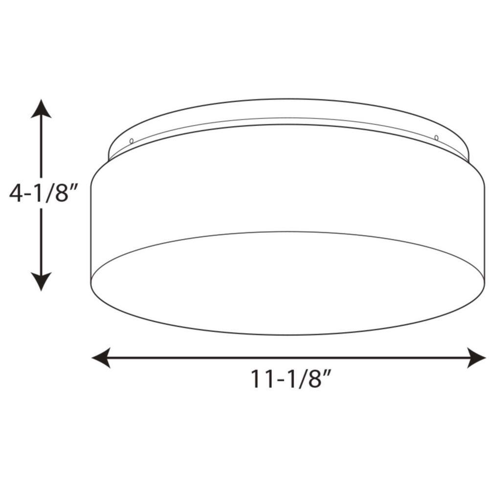 Progress Lighting 11 in. LED Drums 21-Watt White Integrated LED Flush Mount for Garage and Pantry P730005-030-30