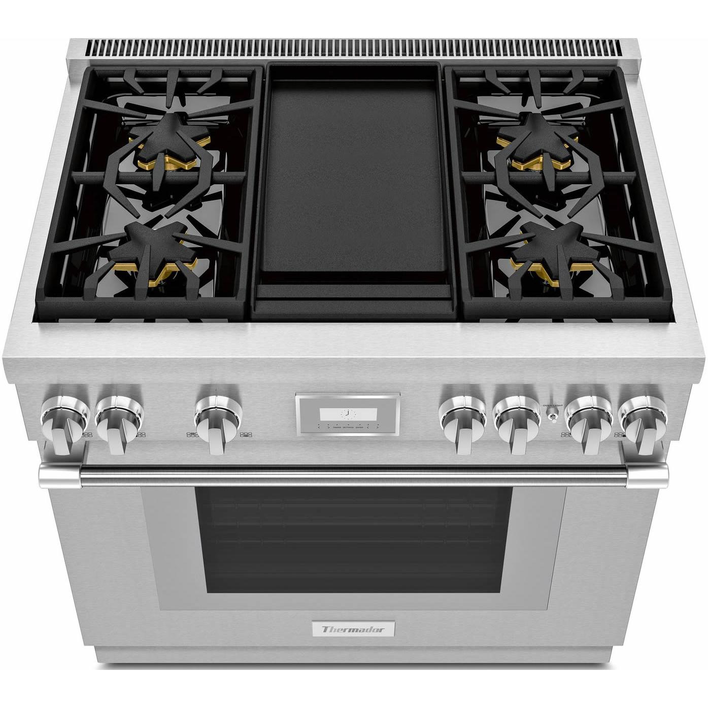 Thermador 36-inch Freestanding Gas Range with ExtraLow® Burners PRG364WDH