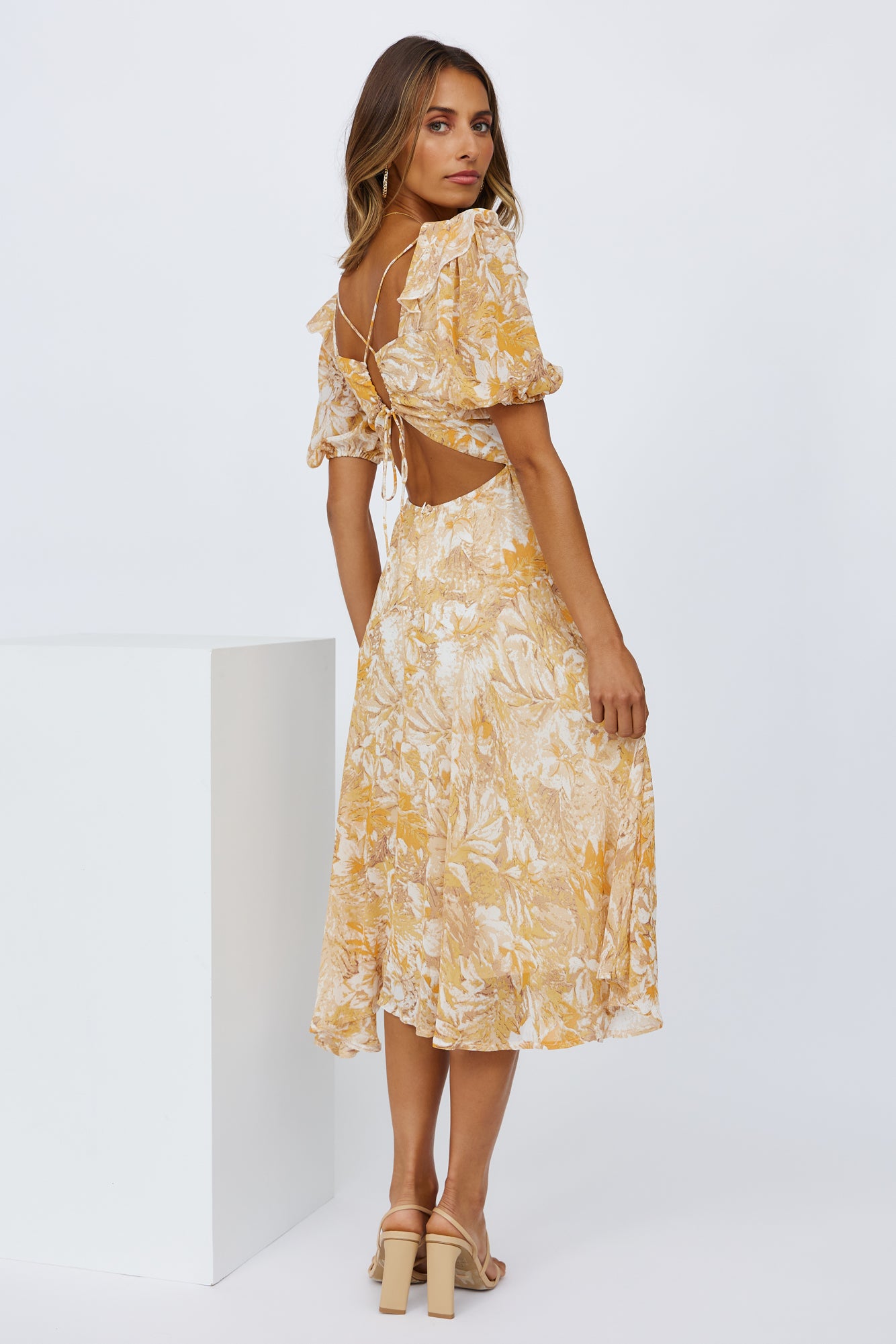 Julianne Midi Dress Yellow