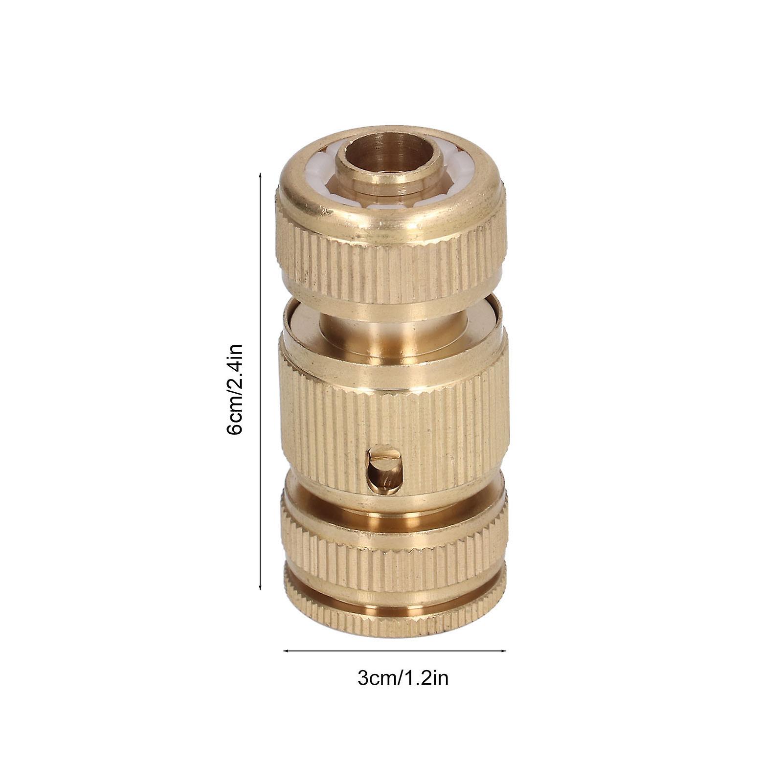 Garden Hose Quick Connector， Leakproof Brass Fitting Quick Release Adapter， 3/4 Inch Thread Water Hose Male And Female Easy Connect Fittings With Wash