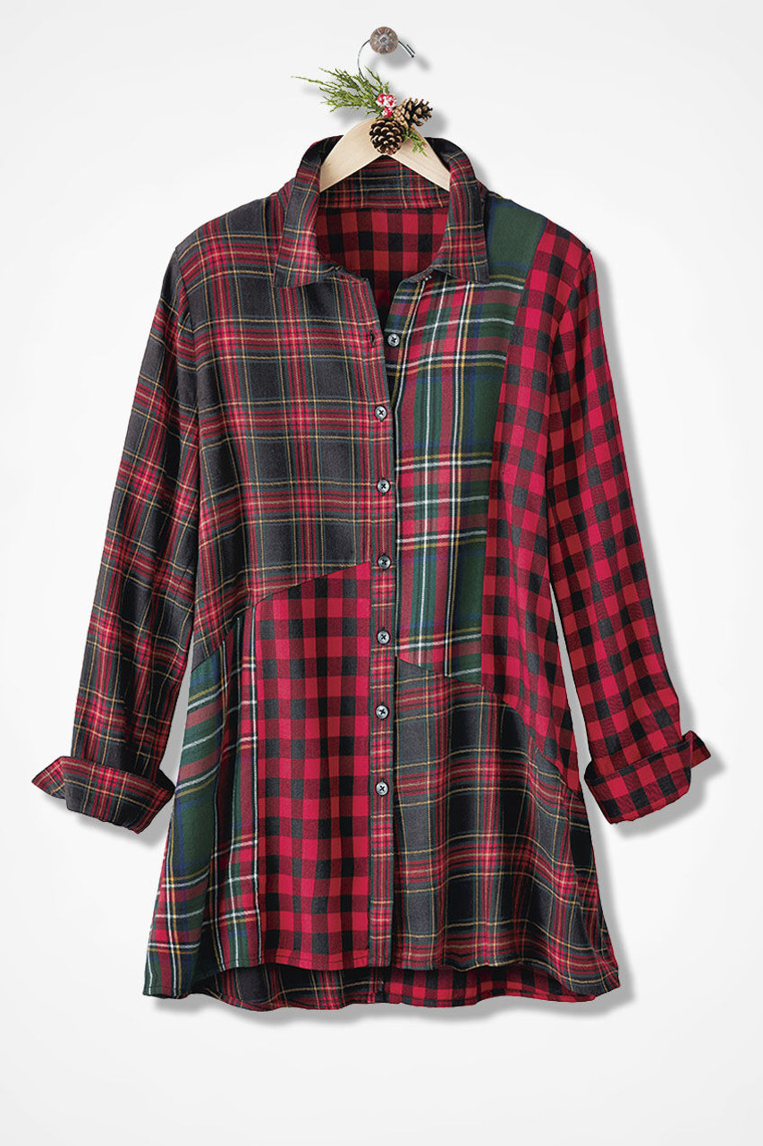 Into the Mix Plaid Tunic