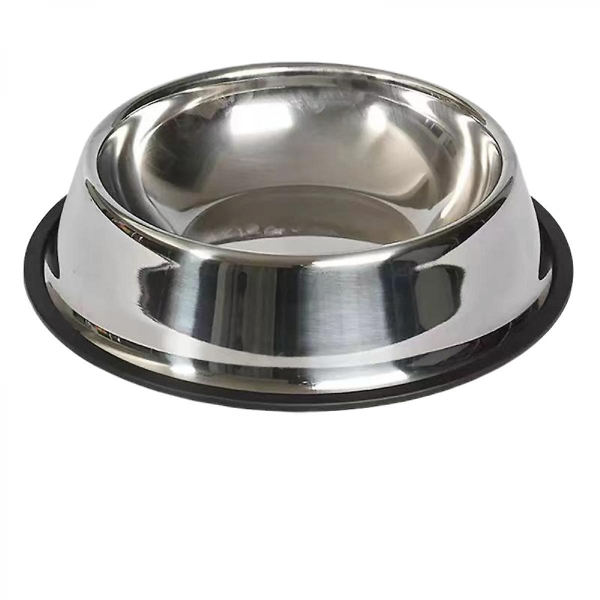 Steel Dog Bowls，cat Bowl Water And Food With Rubber Base For Dogs， Cats， Puppy Rabbit And Kitten 500g Capacity