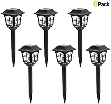 Maggift 8 Lumens Solar Pathway Lights Solar Garden Lights Outdoor Solar Landscape Lights for Lawn Patio Yard Pathway Walkway， 6 Pack