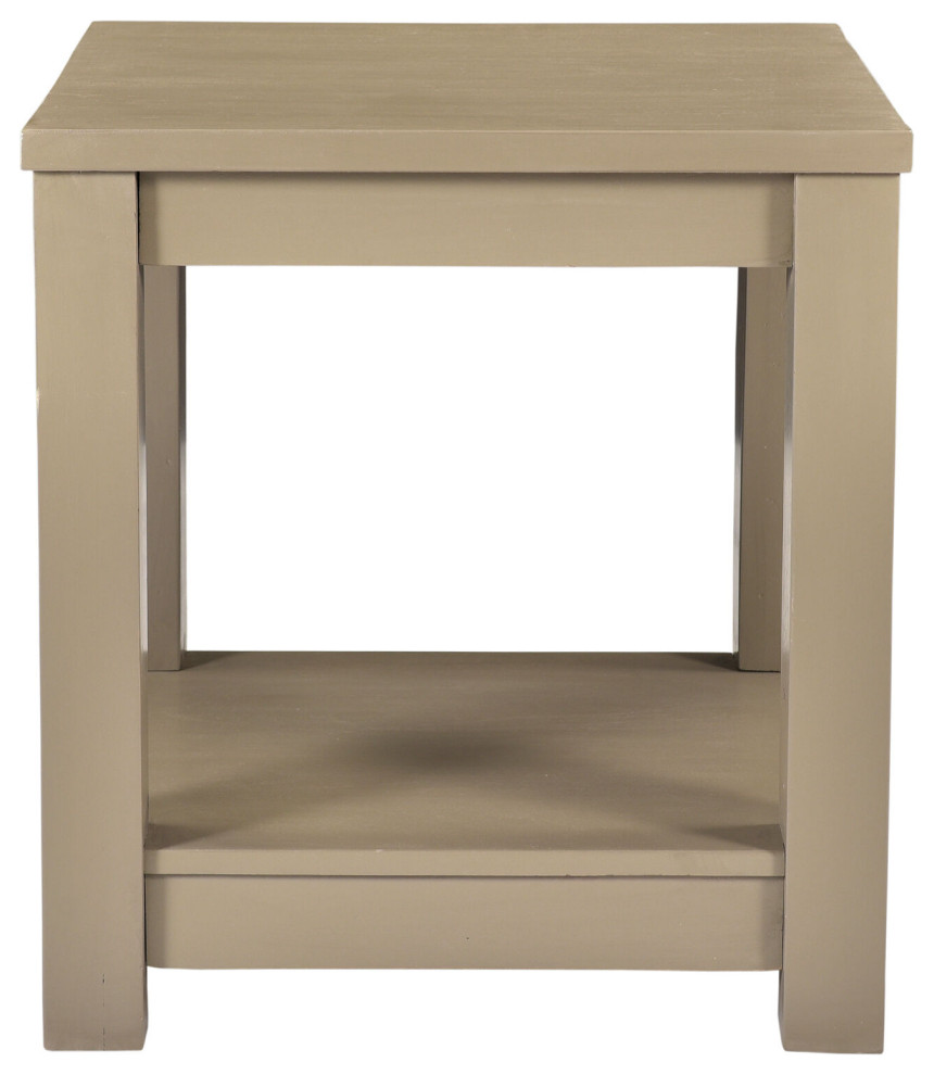 Ravenna Mango Wood End Table With Lower Storage Shelf in Seadrift  Set of 2   Transitional   Side Tables And End Tables   by Almo Fulfillment Services  Houzz