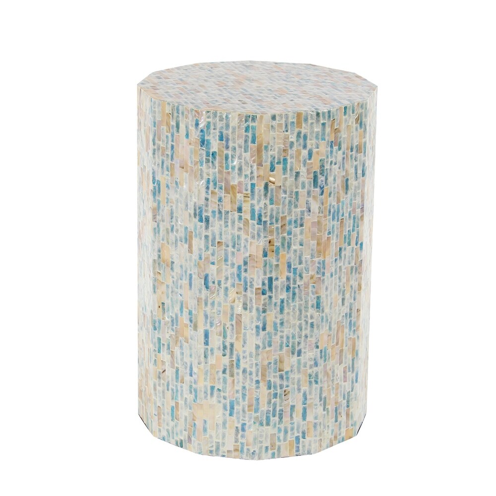 Blue Mother of Pearl Handmade Accent Table