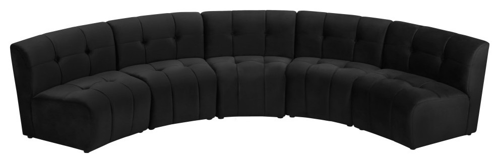 Limitless Modular Velvet 1 Piece Sectional   Transitional   Sectional Sofas   by Meridian Furniture  Houzz