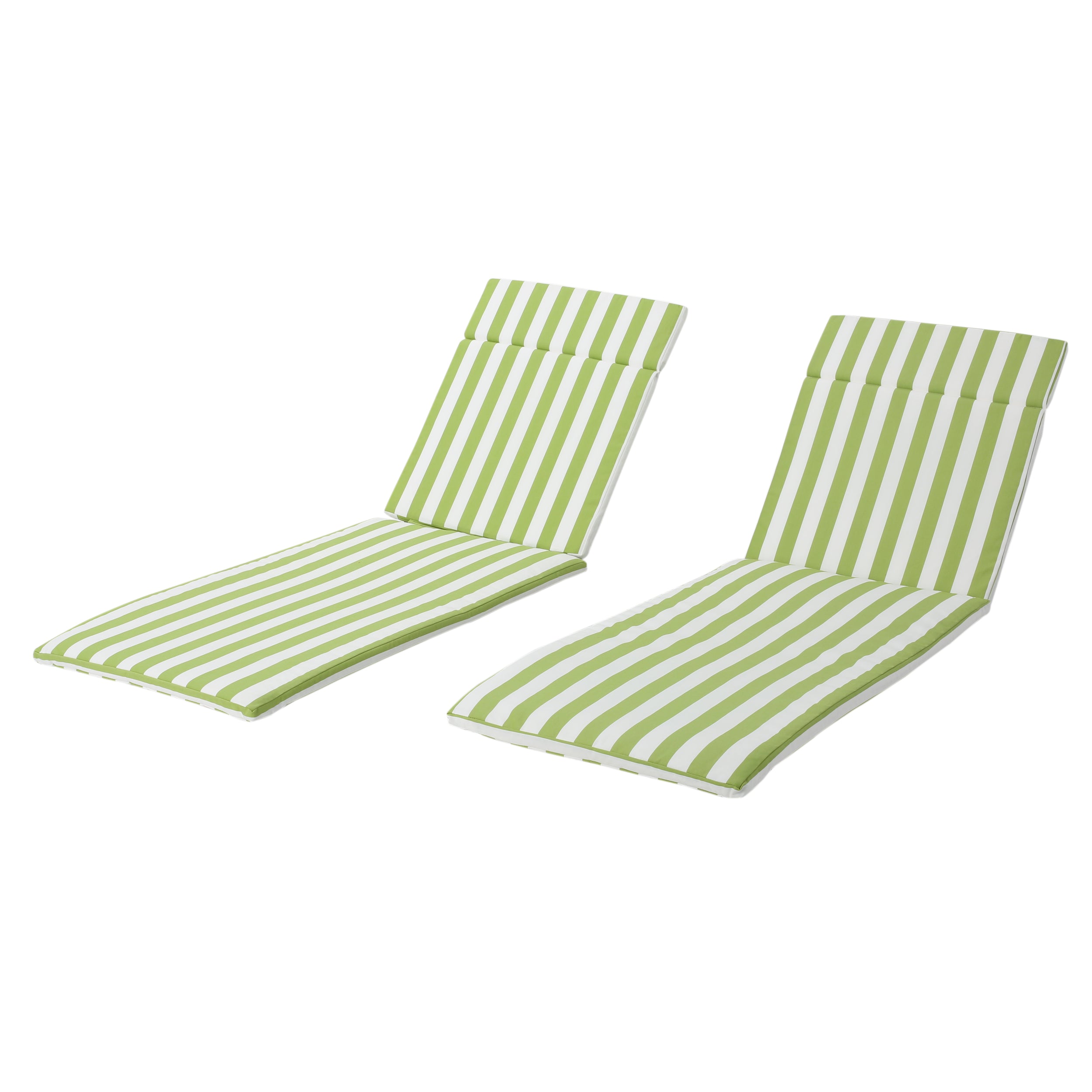 Albany Outdoor Water-Resistant Fabric Chaise Lounge Cushions (Set of 2)