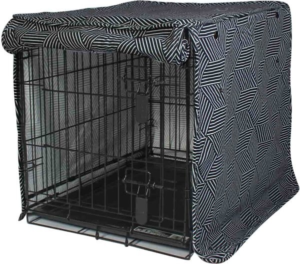 Molly Mutt Dog Crate Cover， Rough Gem， Graphite