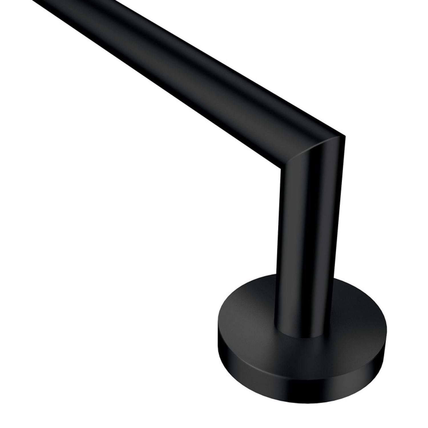 Moen Arlys Matte Black Towel Bar 18 in. L Zinc