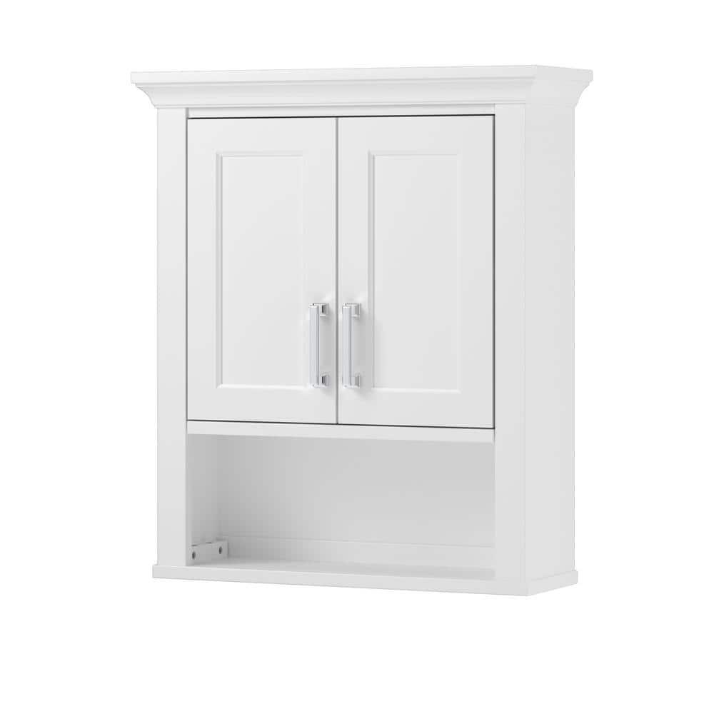 Foremost HollisLawson 24 in W x 8 in D x 28 in H Bathroom Storage Wall Cabinet in White