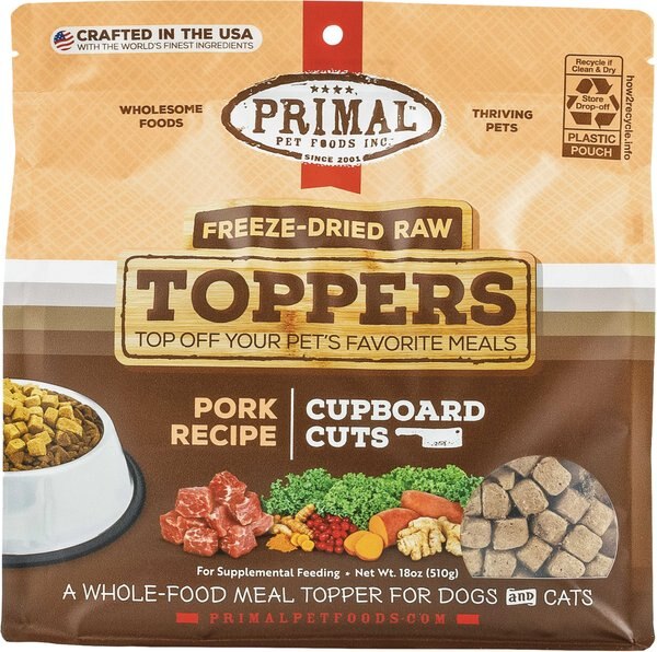 Primal Cupboard Cuts Pork Grain-Free Freeze-Dried Raw Dog Food Topper