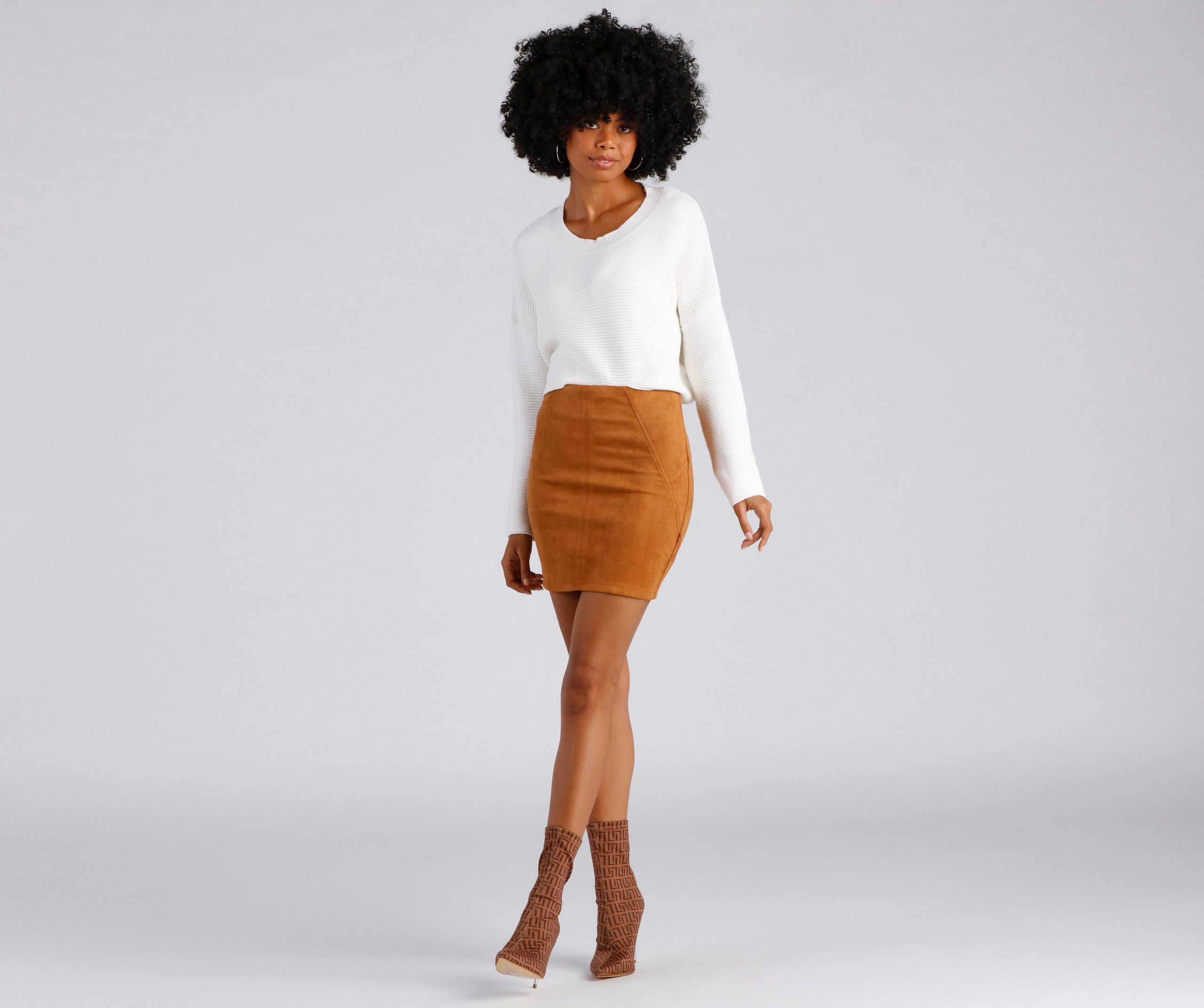 Endless Possibility Faux Suede Mini Skirt