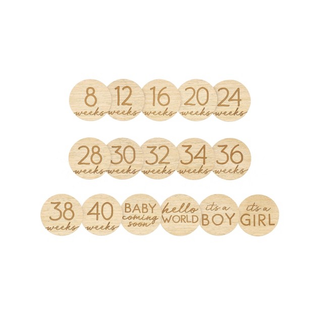 Pearhead Wooden Pregnancy Milestone Photo Props