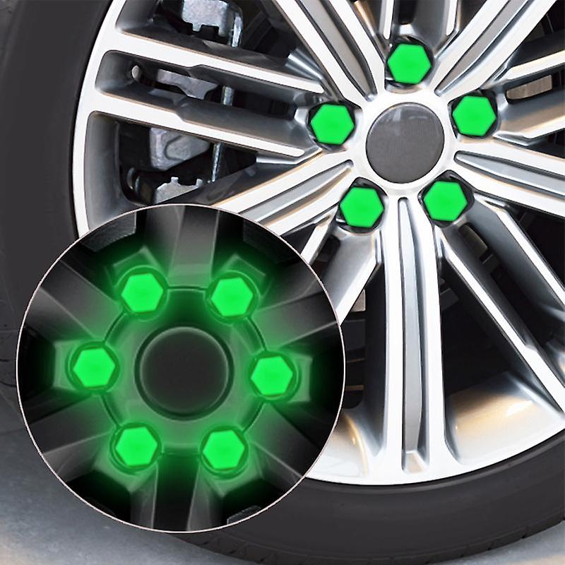 Born Pretty 20pcs Car Wheel Hub  Luminous Screw Cover Tire Nuts Screw Bolt Decor Night Tyre Glowing Caps Decor Auto Accessories