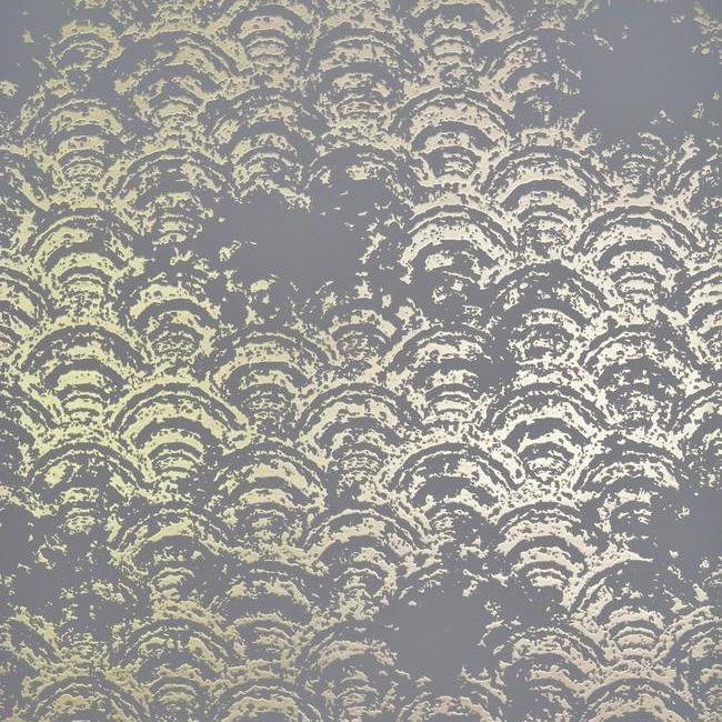 Eclipse Wallpaper in Grey and Gold from the Modern Metals Collection