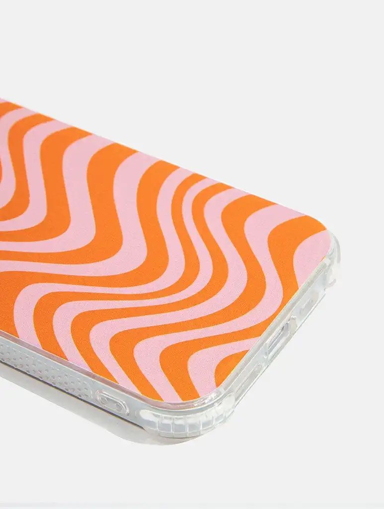 Pink And Orange Swirl Shock iPhone Case