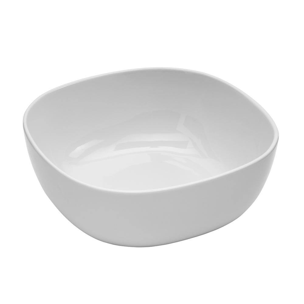 Multi-sized Square Nesting White Porcelain Serving Bowls - Set of 3 TTU-Q1237-EC