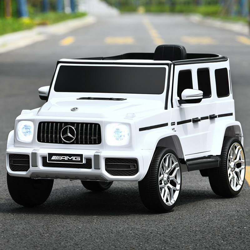 Licensed Mercedes-Benz G63 Kids Ride On Car, 12V Battery Powered Electric Toy Car with Spring Suspension