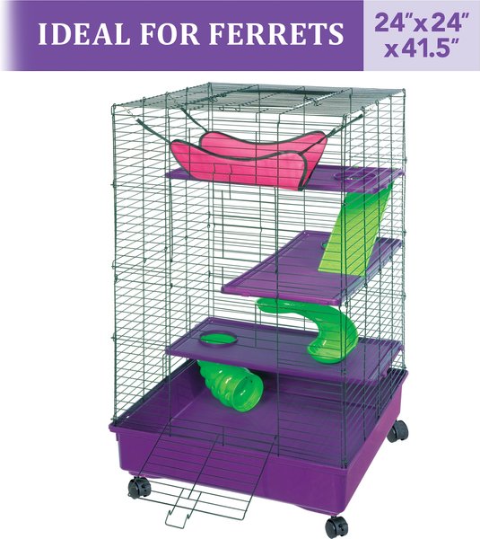 Kaytee 2x2 Multi-Level Habitat with Removable Casters Small Animal Habitat