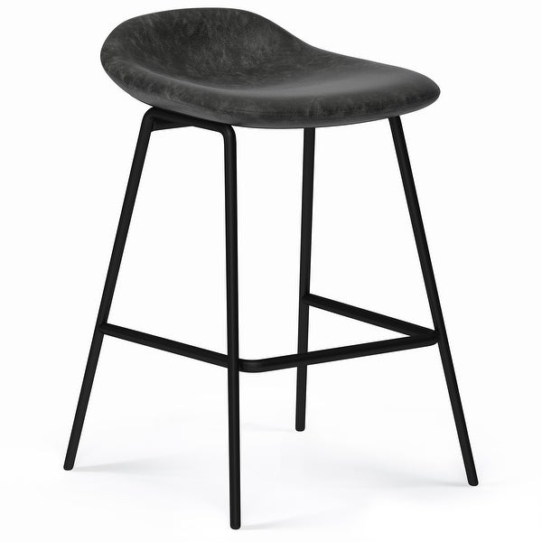 WyndenHall Kempton Contemporary Counter Height Stool (Set of 2) - 17.9