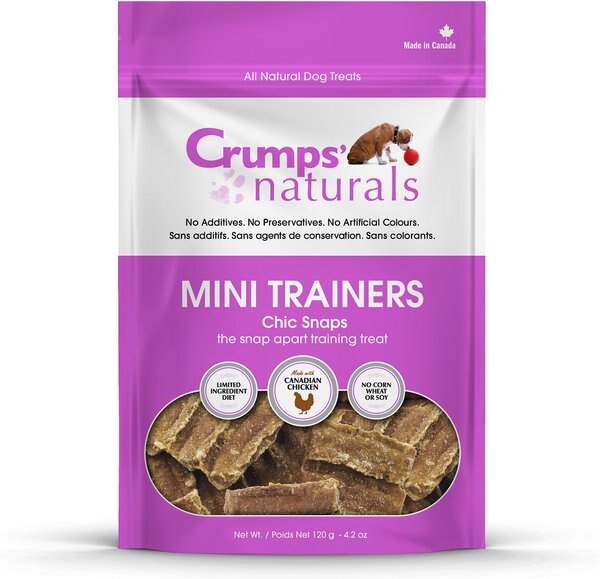 Crumps' Naturals Mini Trainers Chic Snaps Chicken Grain-Free Dog Treats