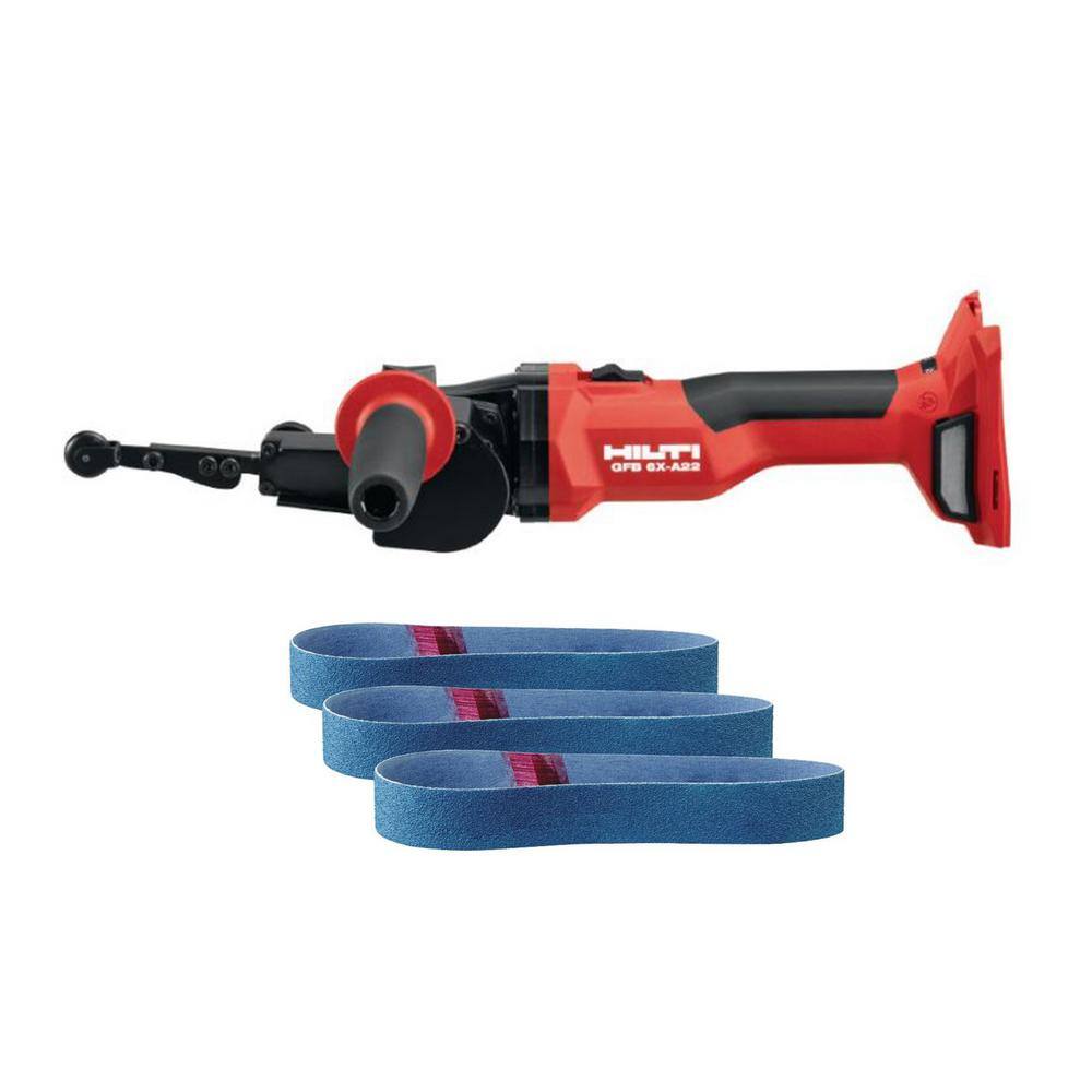 Hilti 22-Volt Lithium-Ion Cordless Band File GrinderSander and Abrasive Kit 3650344