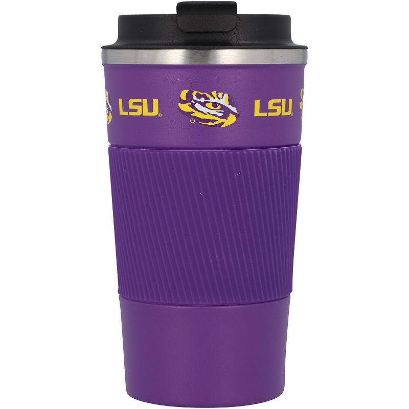 LSU Tigers 18oz Coffee Tumbler with Silicone Grip