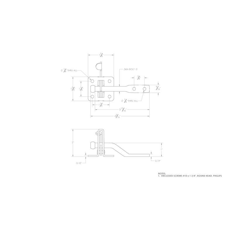 Ace 6.89 in. H X 5 in. W X 1.86 in. L Zinc Gate Latch