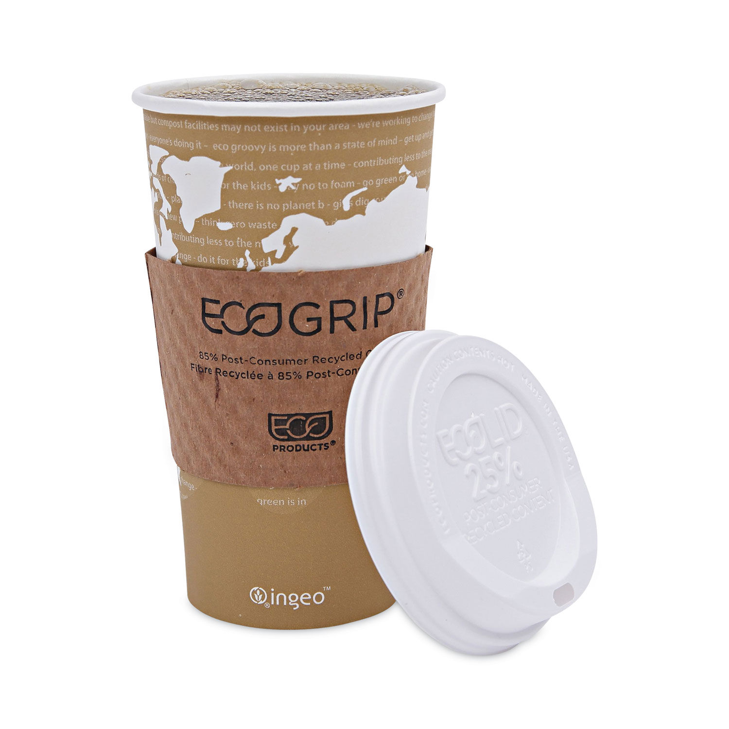 World Art Renewable and Compostable Hot Cups by Eco-Productsandreg; ECOEPBHC20WA