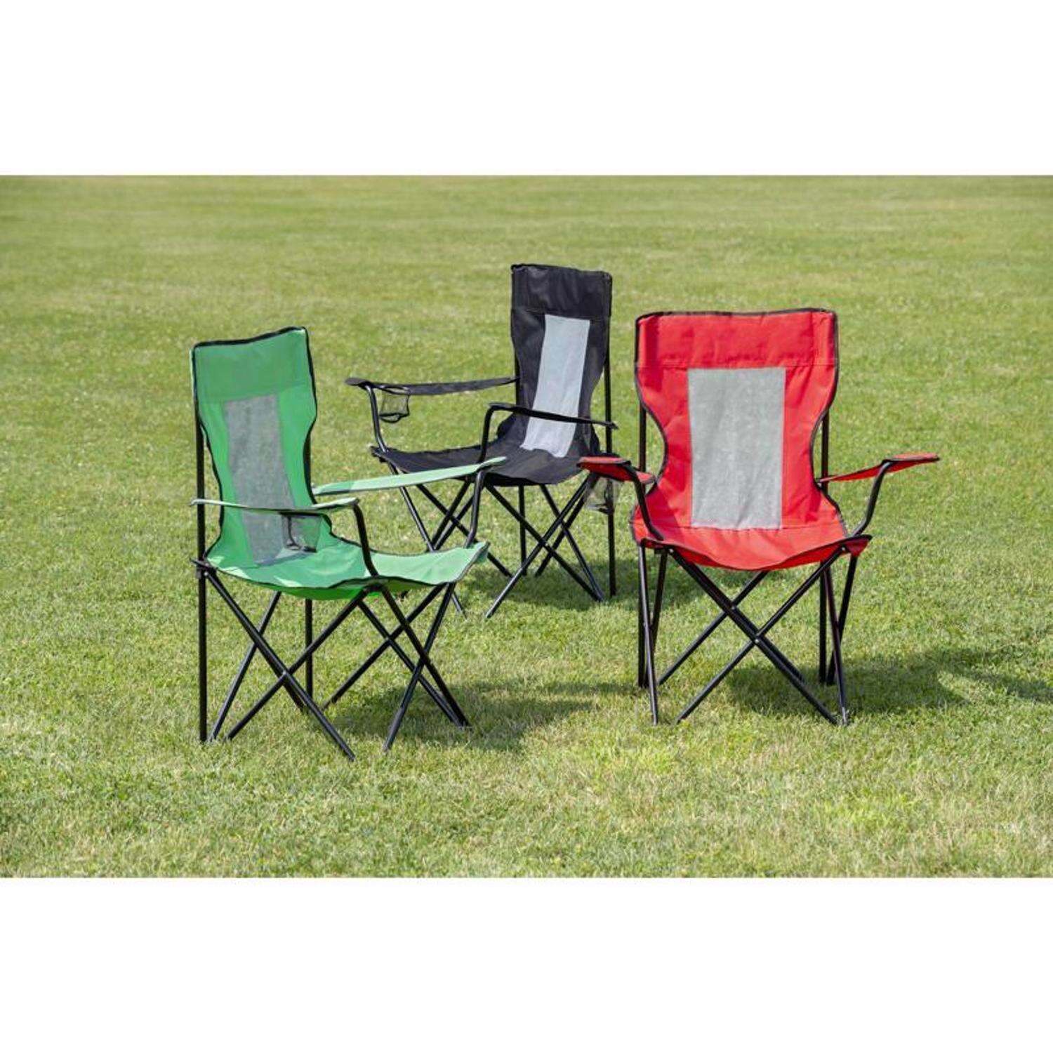 QuikShade Assorted Classic Folding Quad Chair - Color May Vary