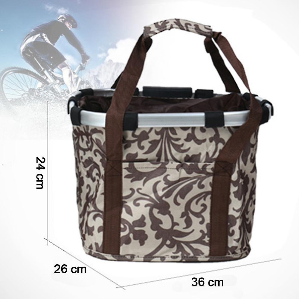 Bicycle Front Basket Bike Dog Carrier Pouch Mtb Cycling Handlebar Tube Hanging Basket 2in1 Detachable Fold Baggage Bag 3kg Load