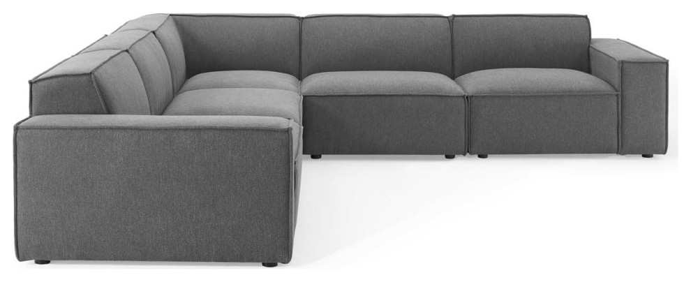 Kendall 5 Piece Sectional Sofa   Transitional   Sectional Sofas   by HedgeApple  Houzz