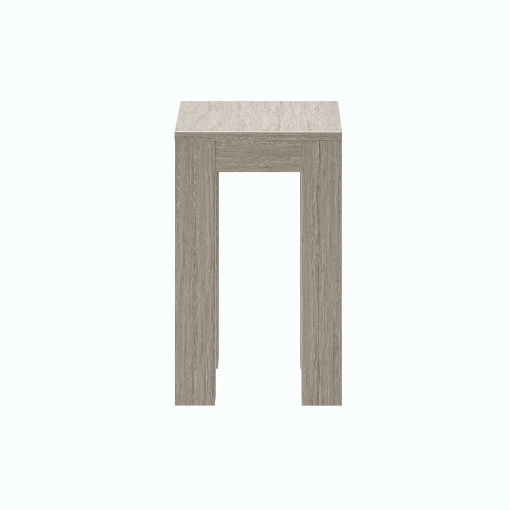 Plank and Beam Modern Rectangular Side Table   25