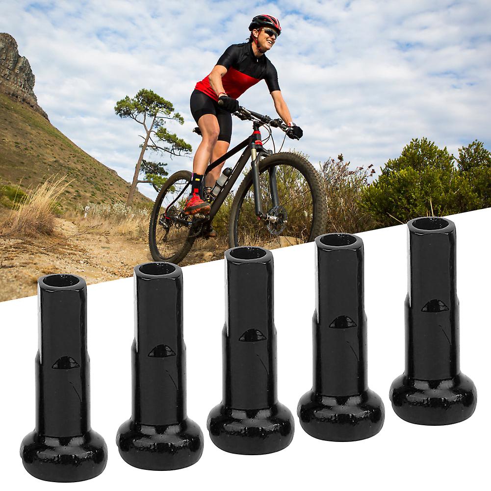 10pcs Mountain Bike 14g Wire 7075 Aluminium Alloy Spoke Cap Bicycle Cycling Riding Accessorybike Spoke Cap Black