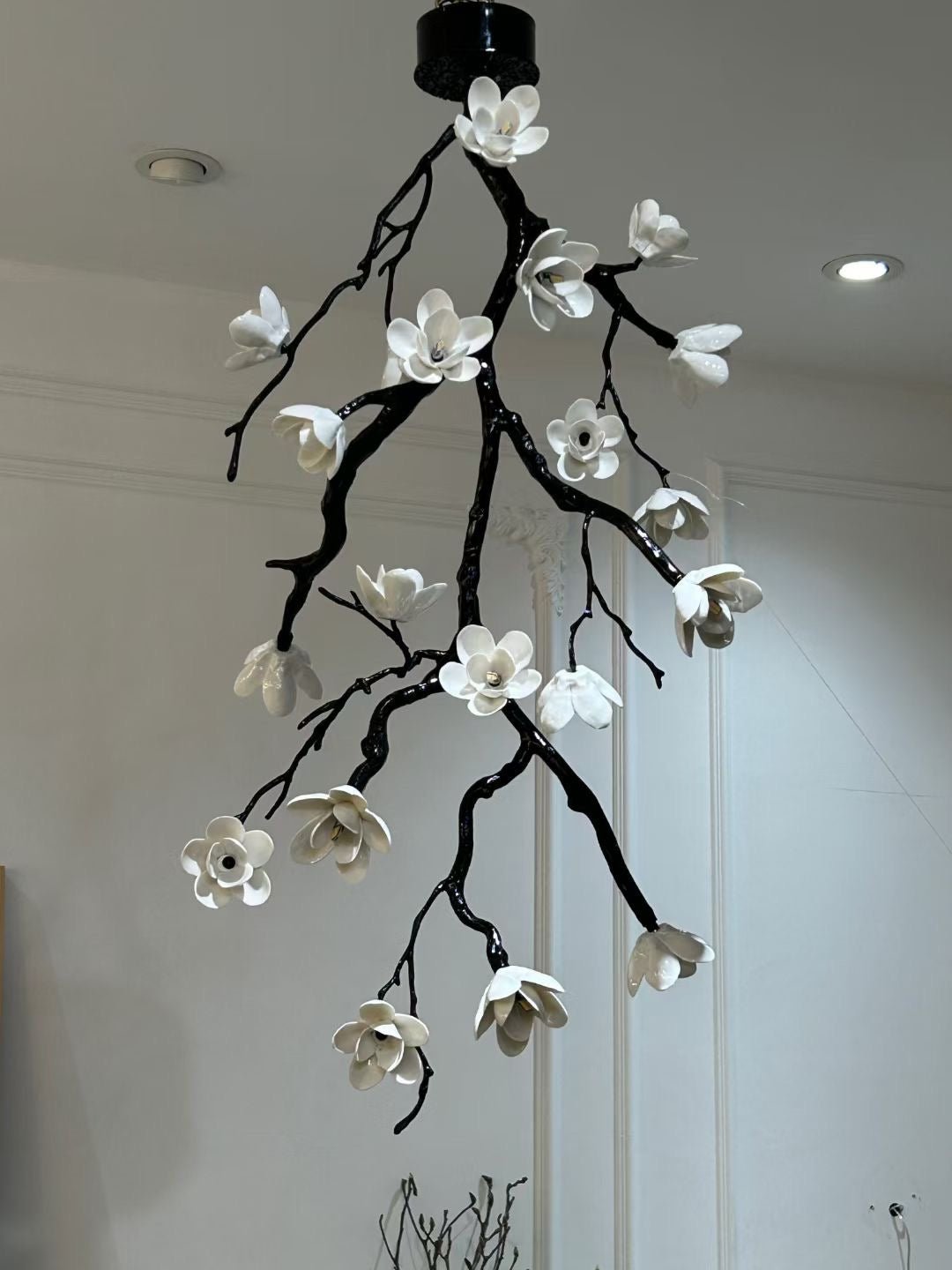 Large Long Branch Flower Chandelier