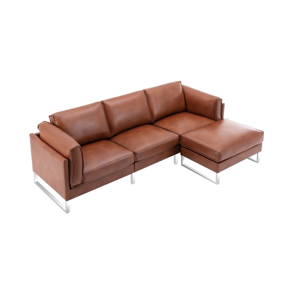 Morden Fort L Shaped Comfortable Contemporary Upholstered Sectional for Living Room