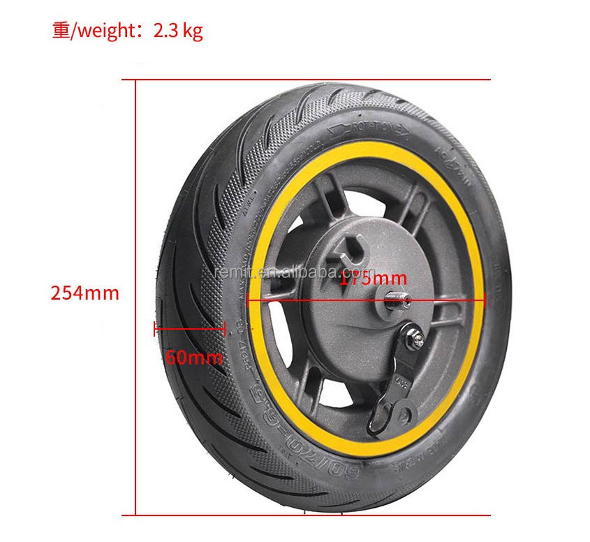 Mijia Ninebt Max G30 Scooter Accessory With 10 Inch Original Front Wheel Belt Tubeless Tire Assembly