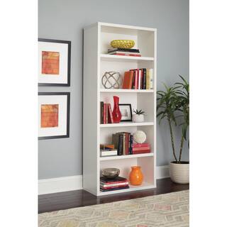 ClosetMaid 73 in. H x 30 in. W x 14 in. D White Wood 5-Cube Storage Organizer 13504