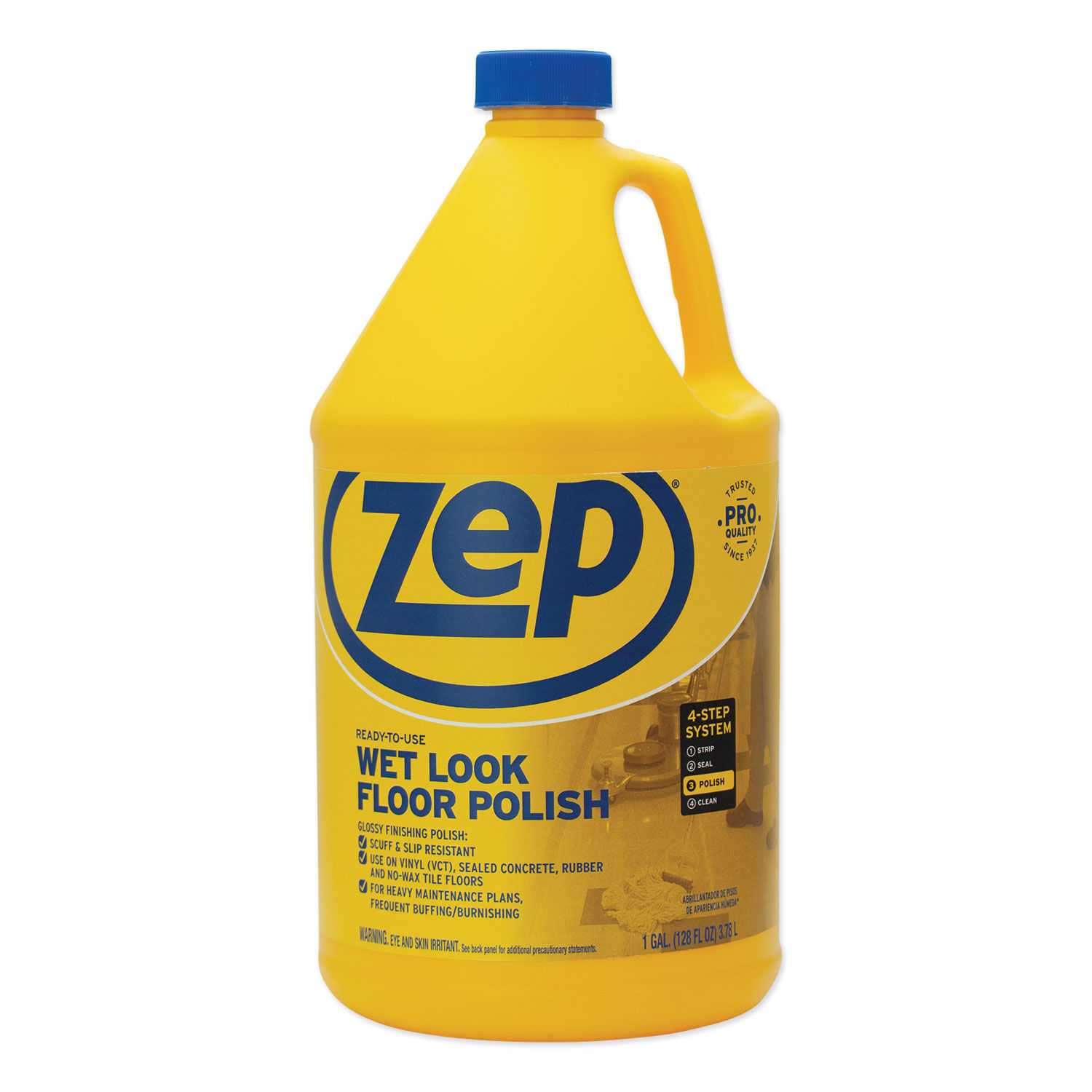 Wet Look Floor Polish by Zep Commercialandreg; ZPEZUWLFF128CT