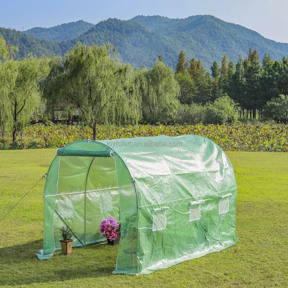 Factory Supply Plastic Film Tunnel Greenhouse GalvanizedTube Waterproof Dome Plant Grow Green House