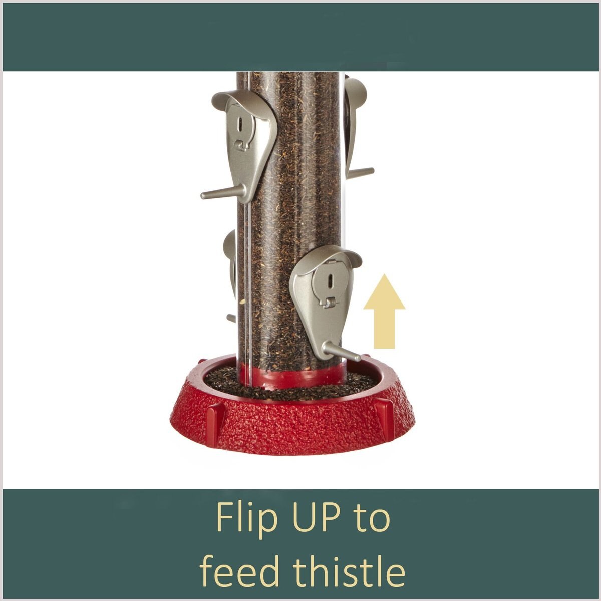 North States 2-in-1 Hinged-Port Bird Feeder， 6-Perch